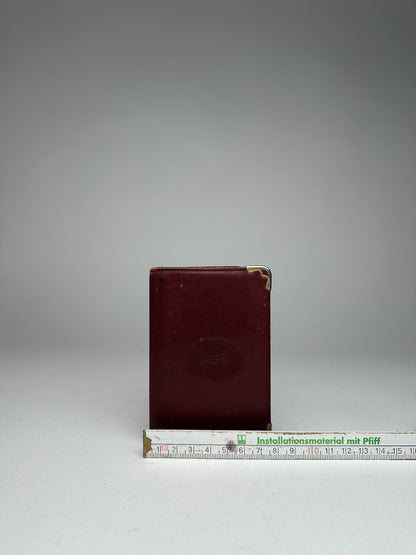 Vintage Cartier Leather Card Holder Burgundy