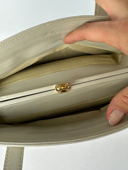 Vintage Chloé Structured Top-Handle Bag Late 1990s Light Grey