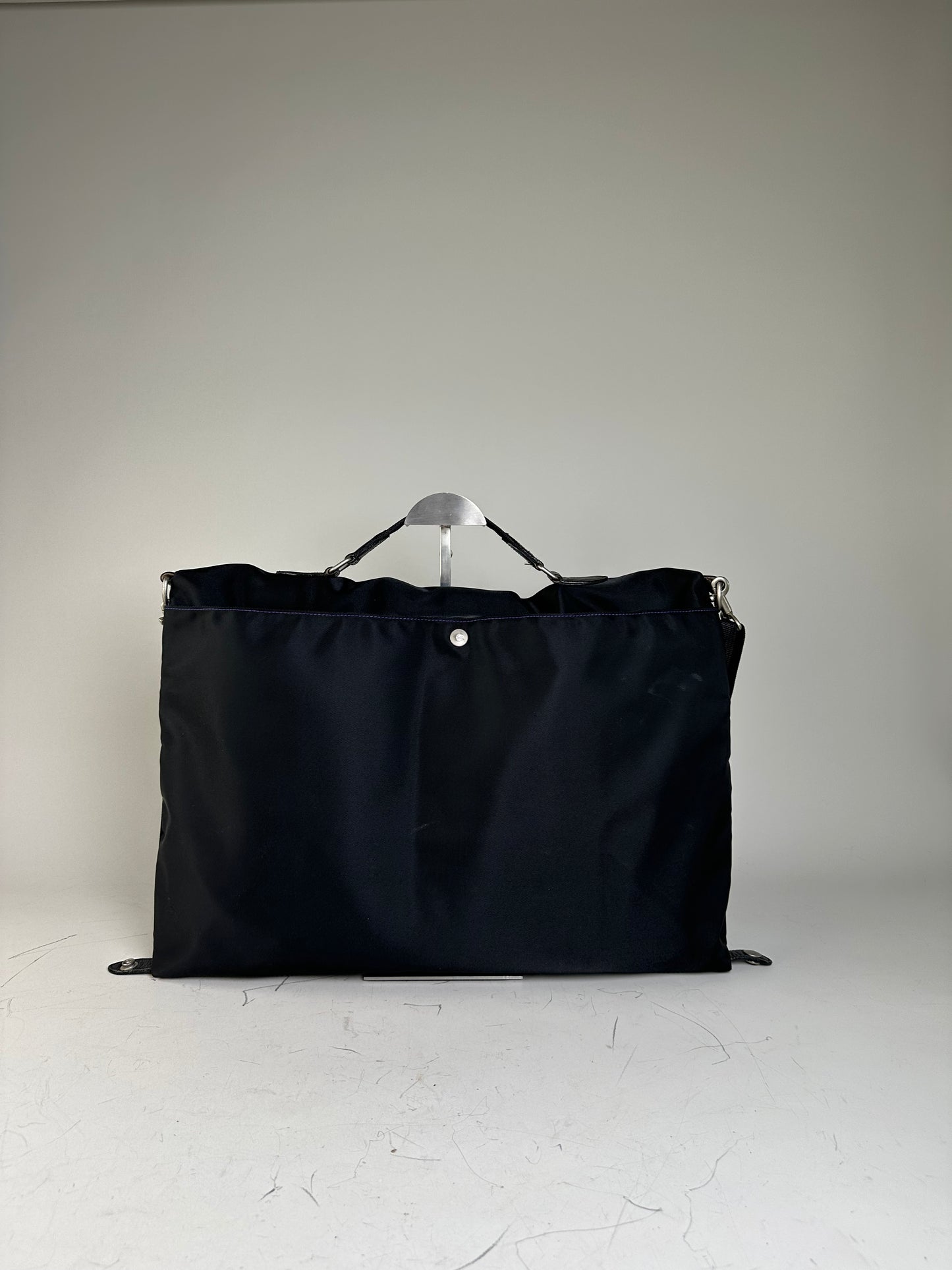 Vintage Issey Miyake Nylon Tote Bag Black Silver