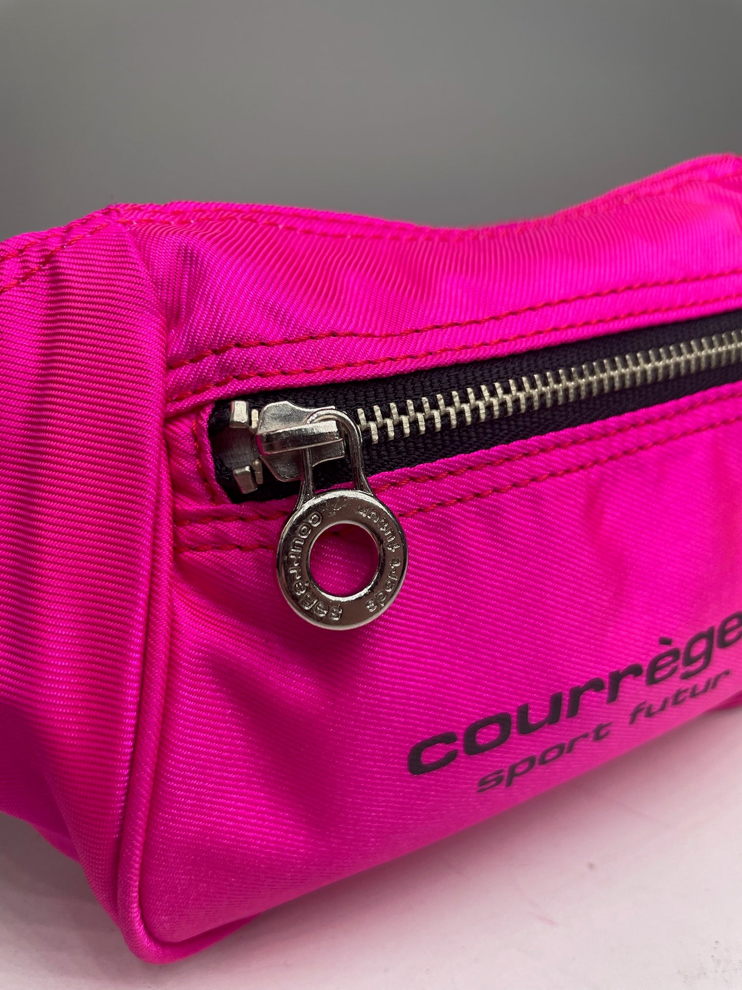 Vintage Courreges Paris Crossbody Bag / Bum Bag Pink