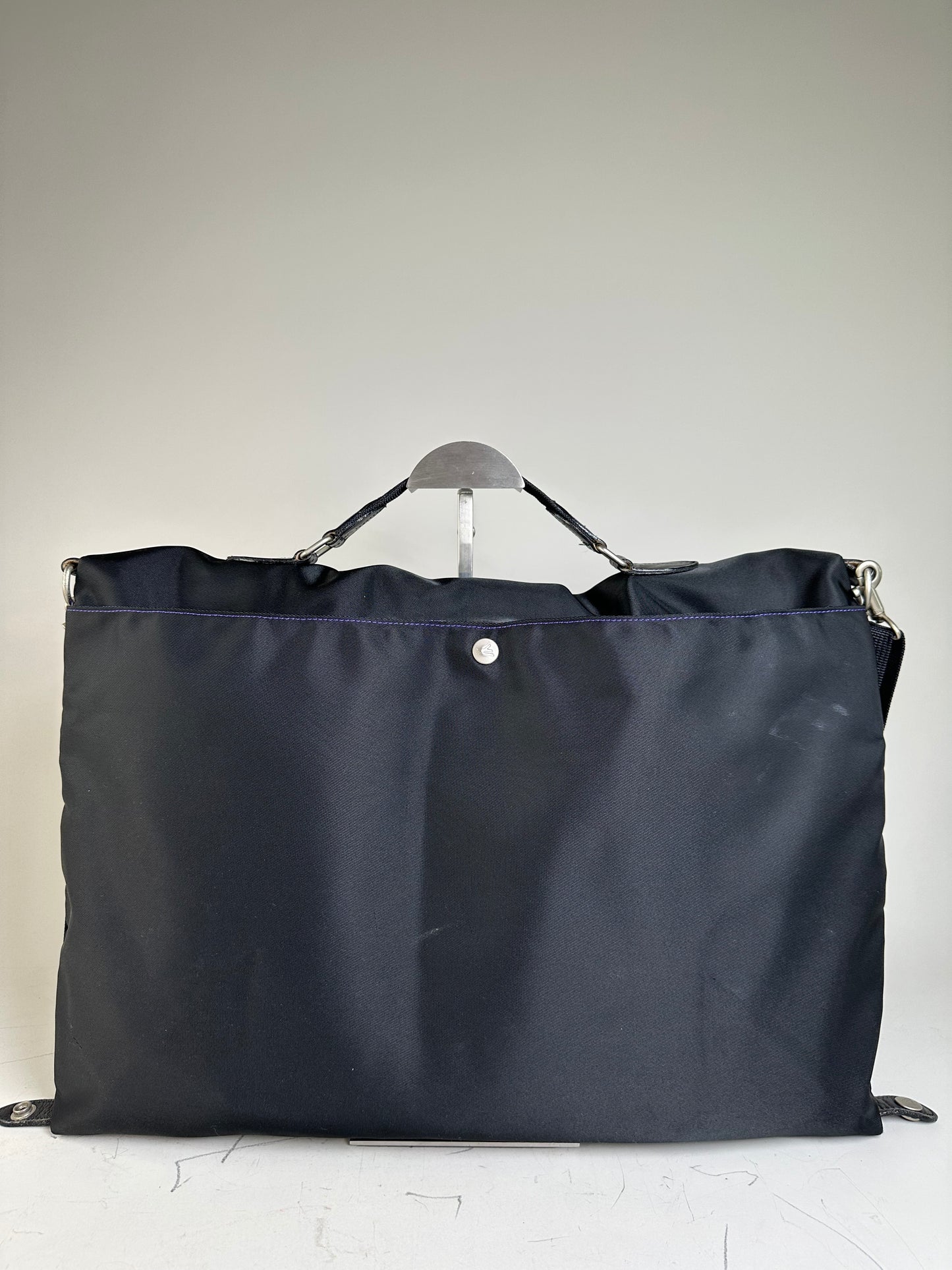 Vintage Issey Miyake Nylon Tote Bag Black Silver