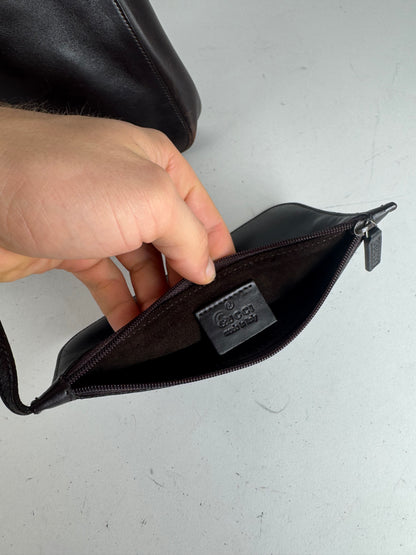 Vintage Gucci By Tom Ford Leather Tote Bag Brown