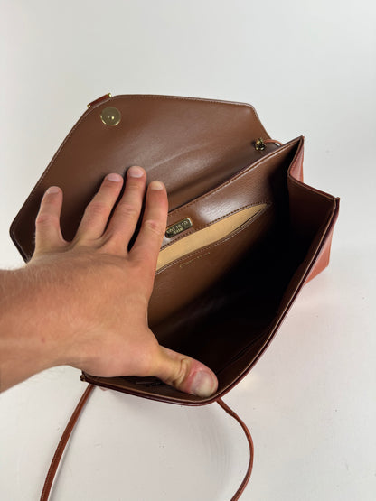 Sac vintage Givenchy 4G en cuir orange marron