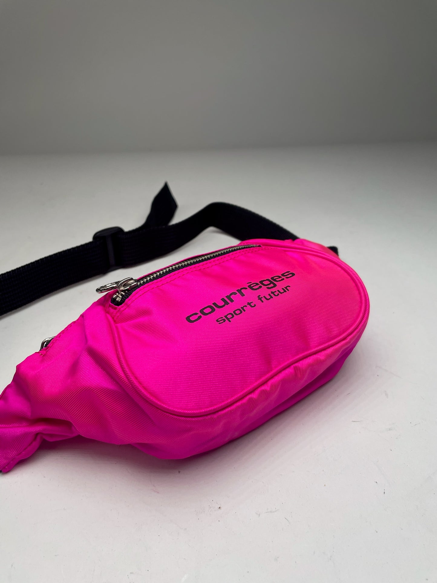 Vintage Courreges Paris Crossbody Bag / Bum Bag Pink