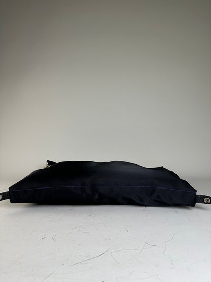 Vintage Issey Miyake Nylon Tote Bag Black Silver