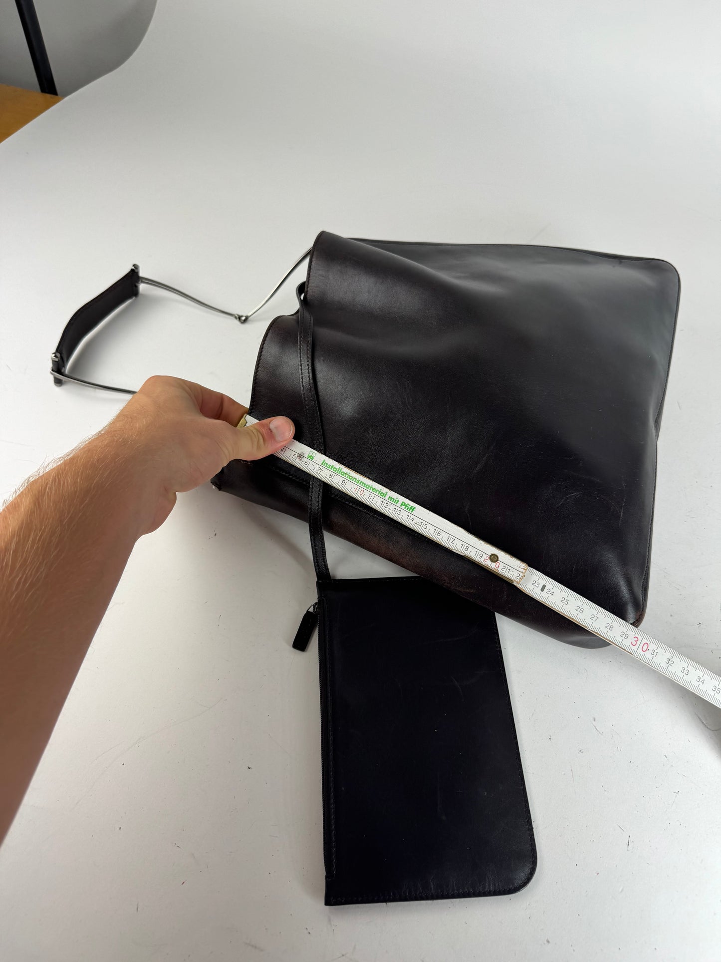 Vintage Gucci By Tom Ford Leather Tote Bag Brown