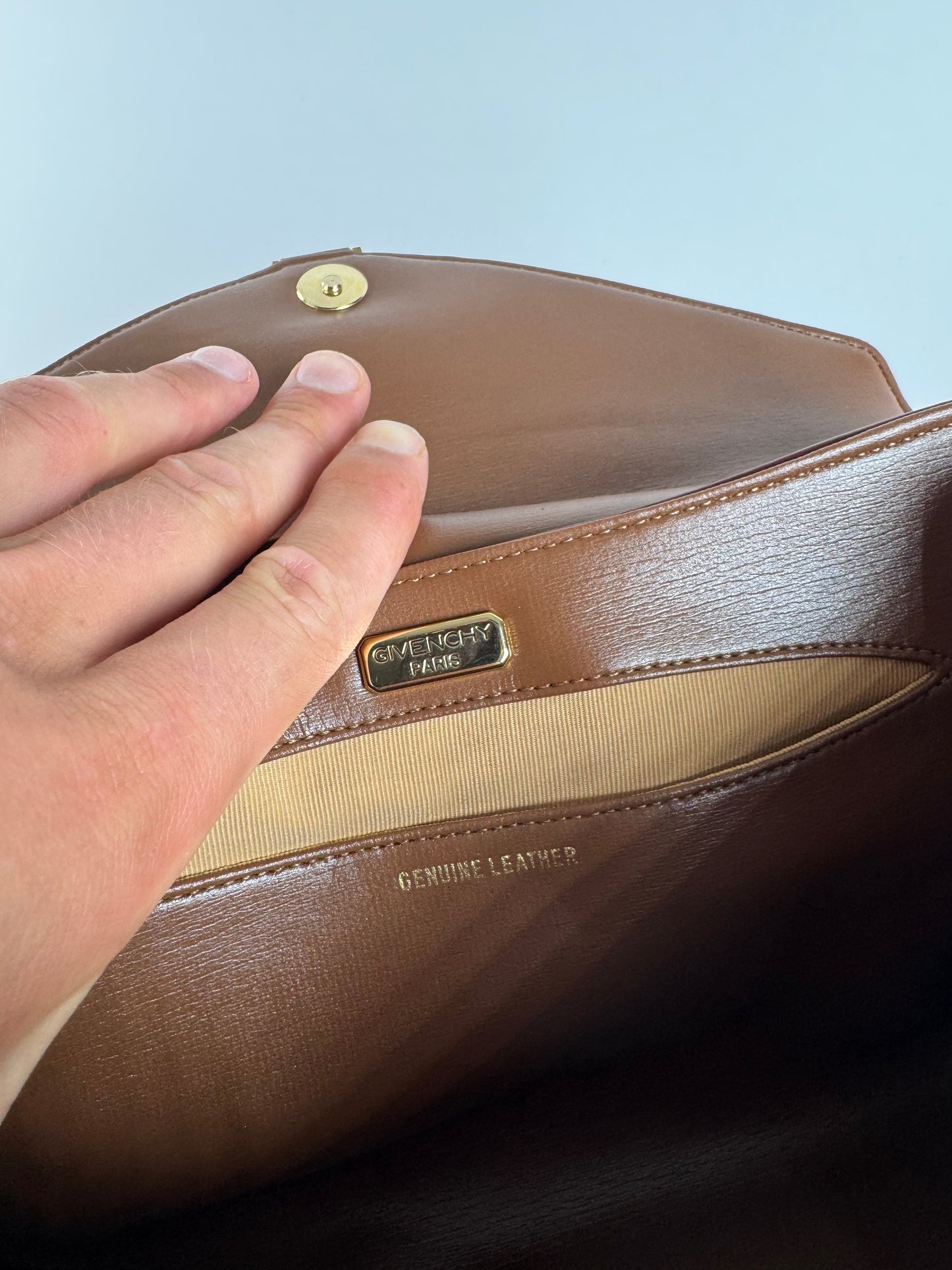 Sac vintage Givenchy 4G en cuir orange marron