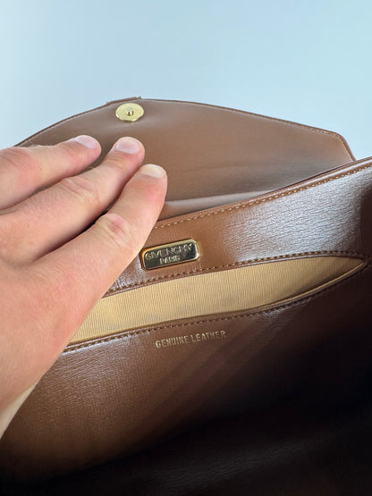 Sac vintage Givenchy 4G en cuir orange marron