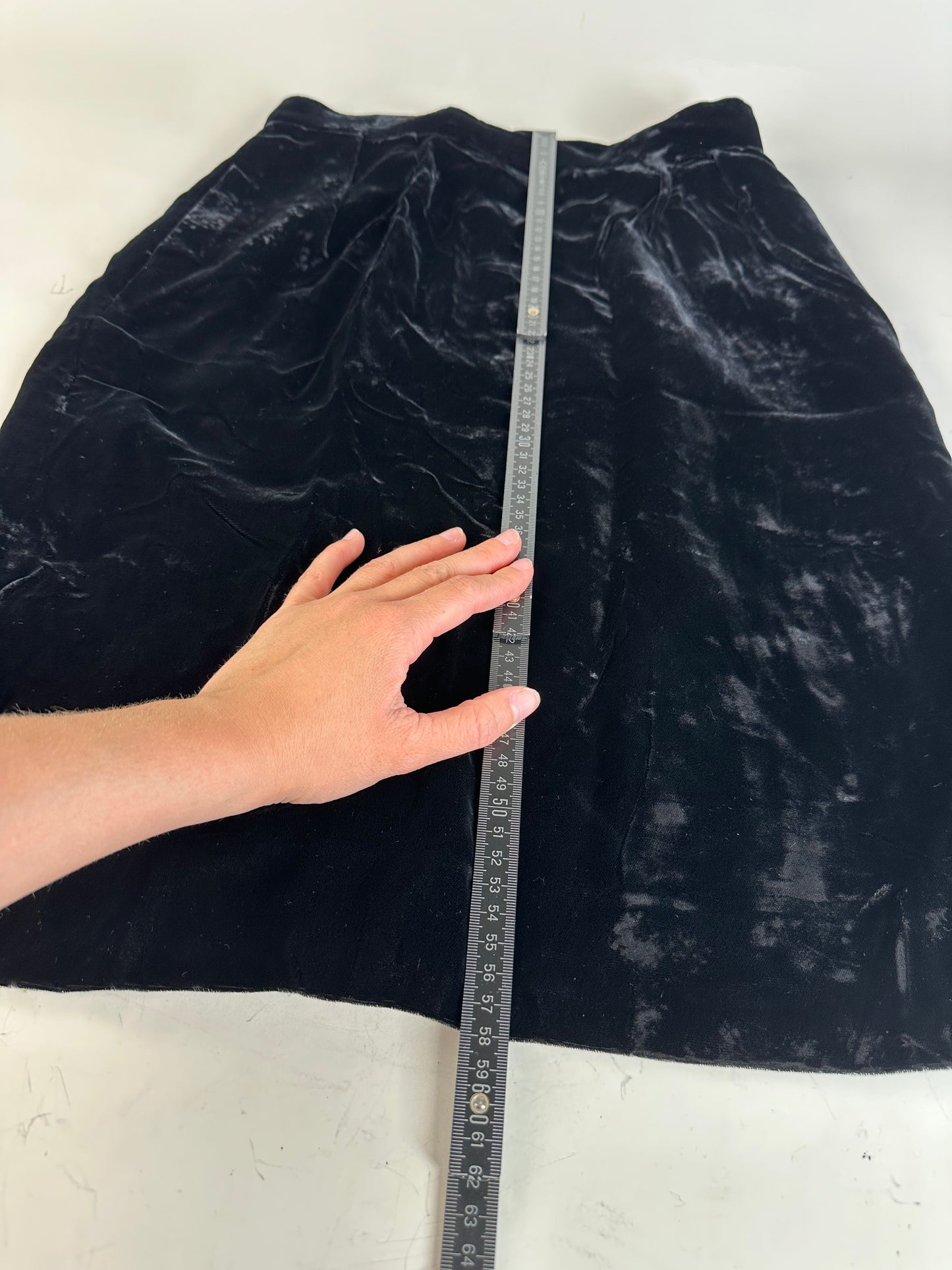 Vintage Dior Velvet Skirt Black M