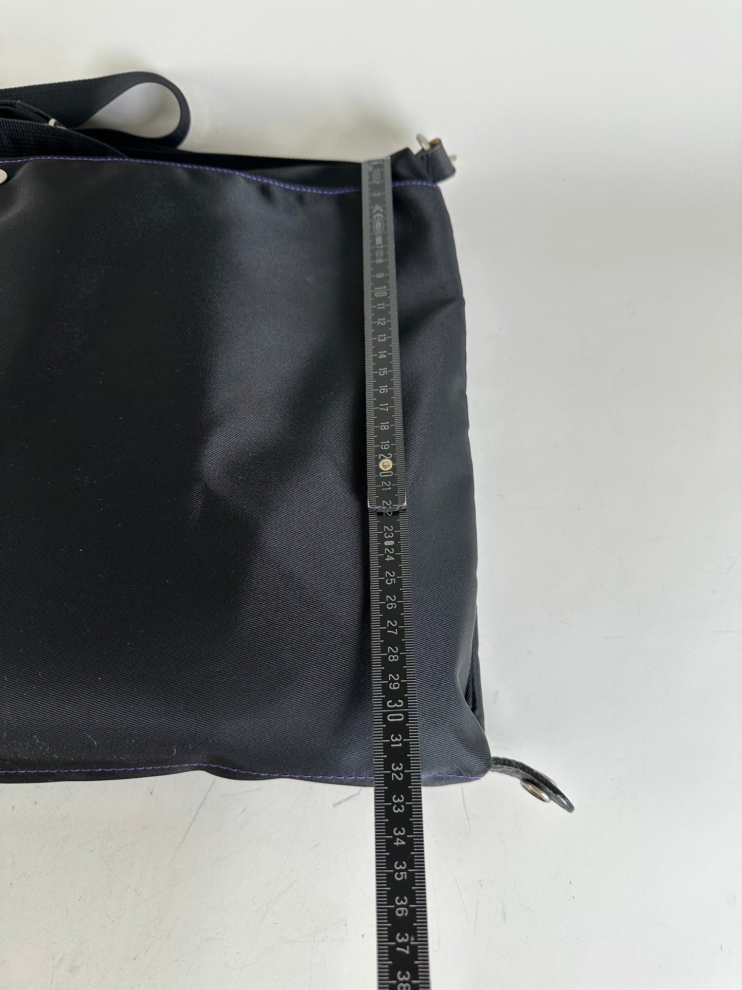 Vintage Issey Miyake Nylon Tote Bag Black Silver