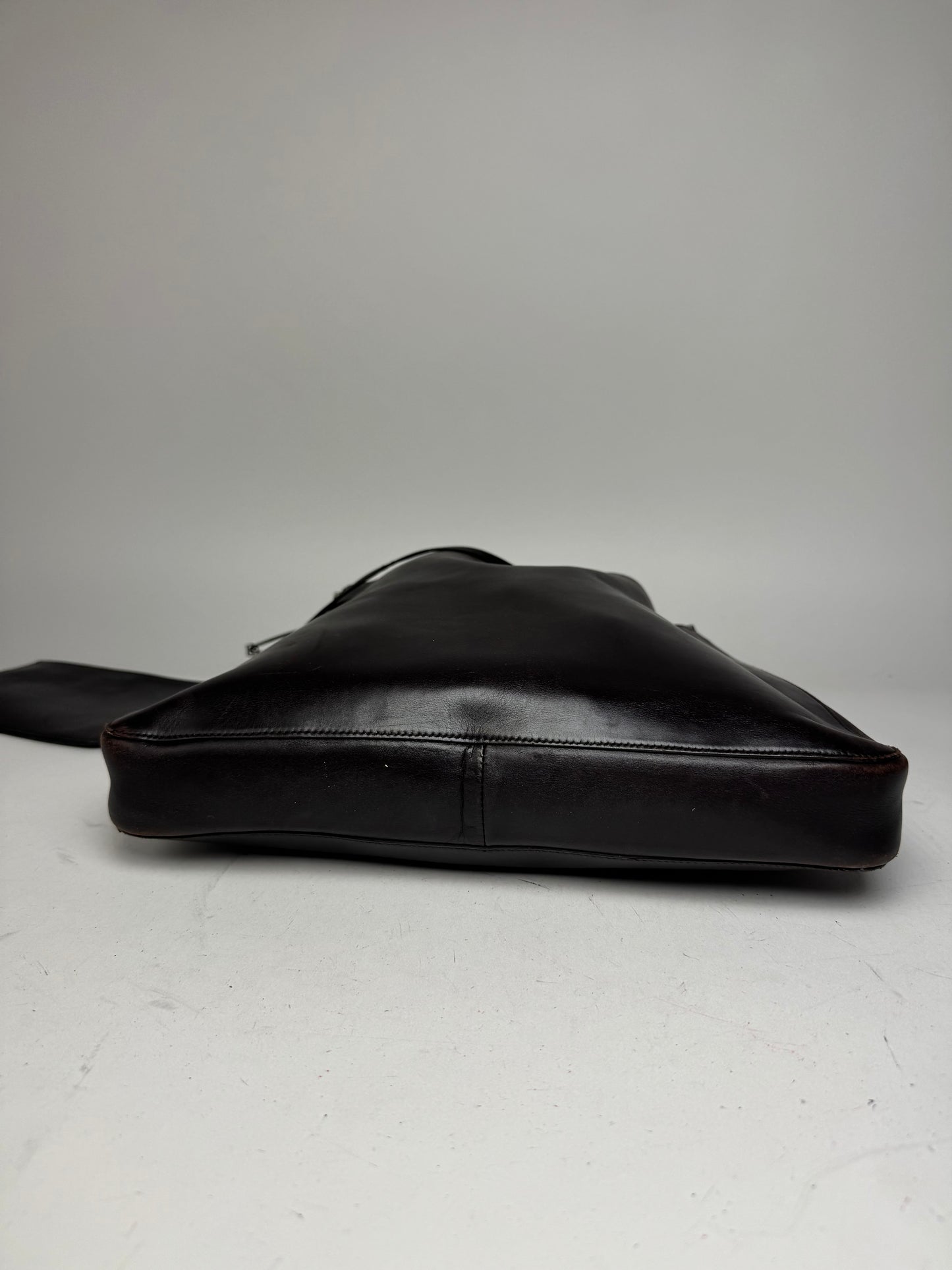 Vintage Gucci By Tom Ford Leather Tote Bag Brown