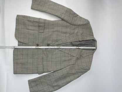 Vintage Dior Checked Trenchcoat / Blazer black grey