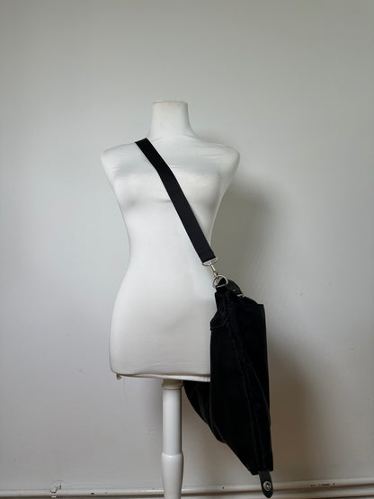 Vintage Issey Miyake Nylon Tote Bag Black Silver