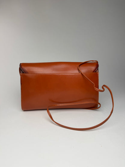 Sac vintage Givenchy 4G en cuir orange marron