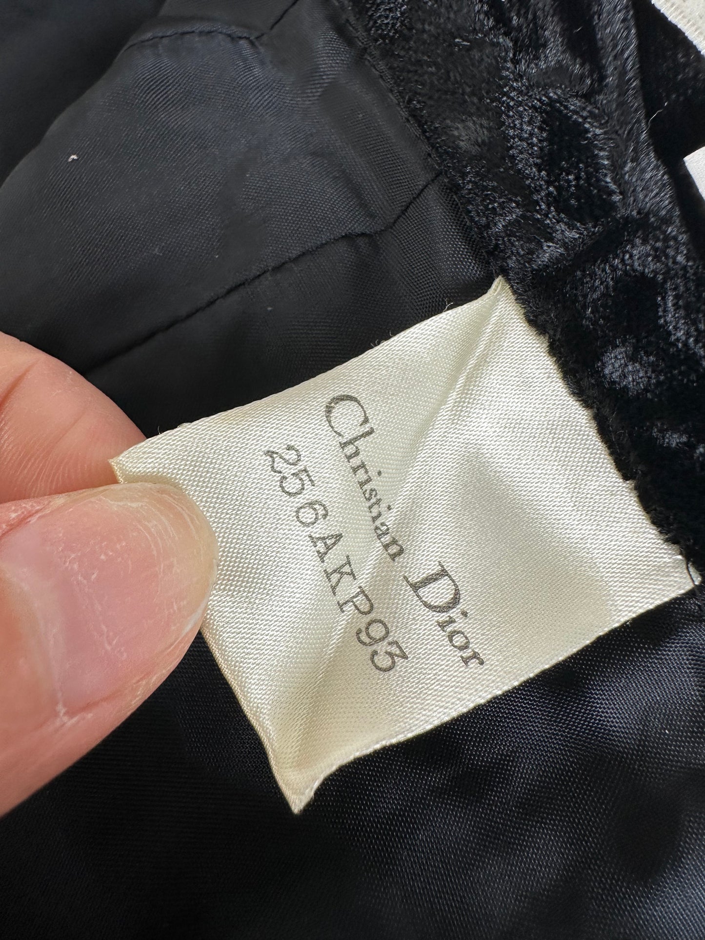 Vintage Dior Velvet Skirt Black M