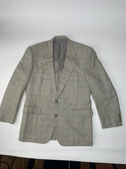Vintage Dior Checked Trenchcoat / Blazer black grey