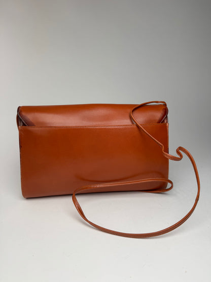 Sac vintage Givenchy 4G en cuir orange marron