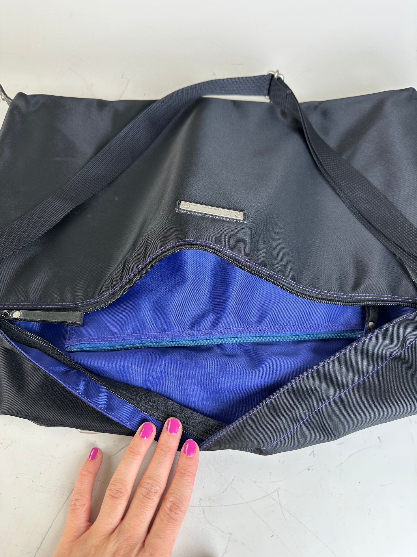 Vintage Issey Miyake Nylon Tote Bag Black Silver
