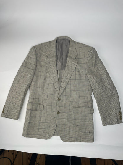 Vintage Dior Checked Trenchcoat / Blazer black grey