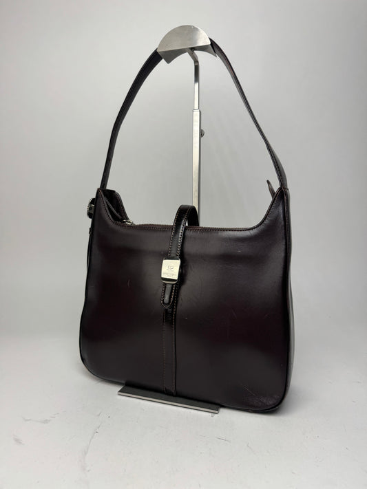 Vintage Courreges Leather Handbag Brown