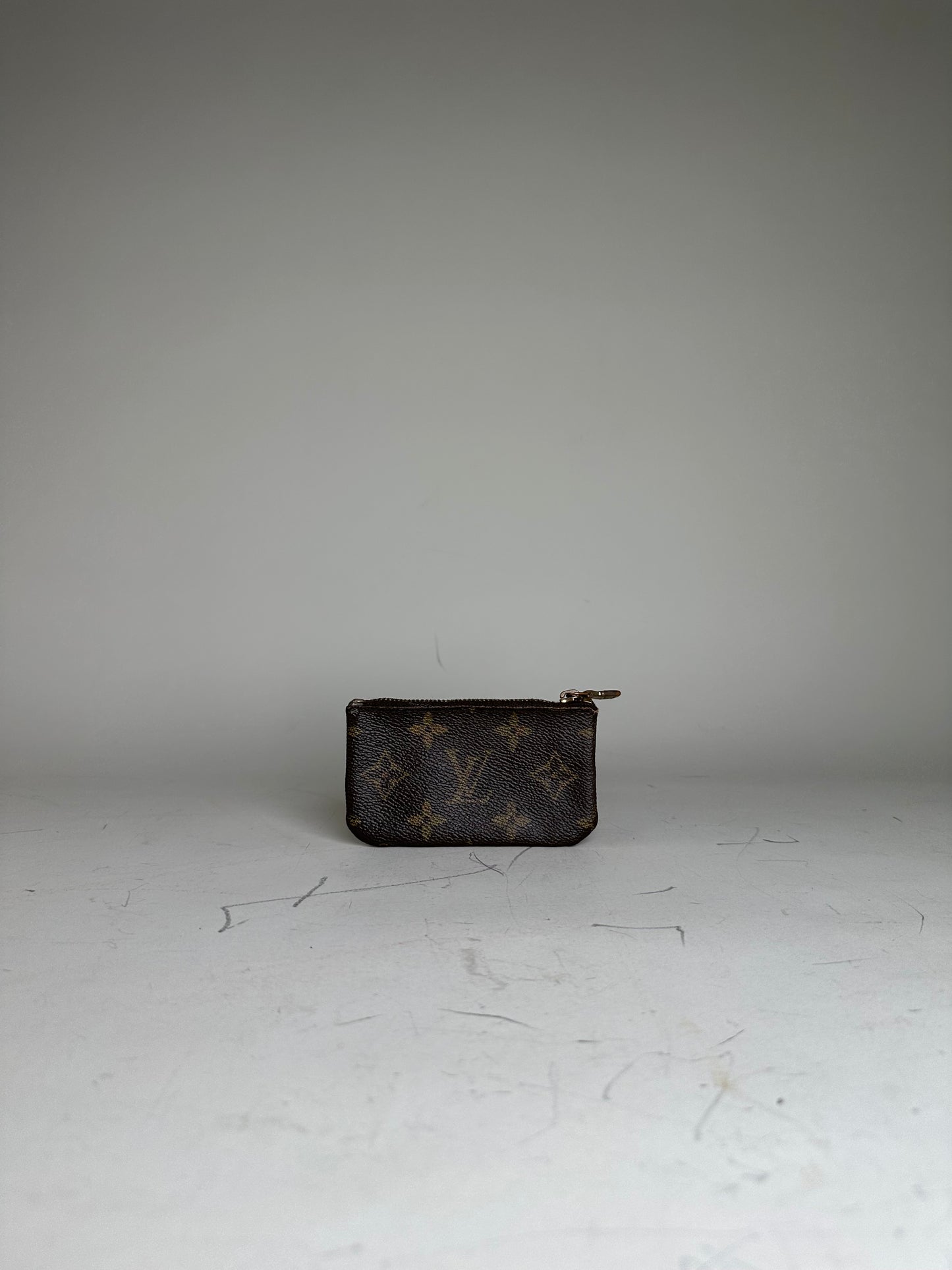 Vintage Louis Vuitton Monogram Canvas Coin Purse Brown Gold