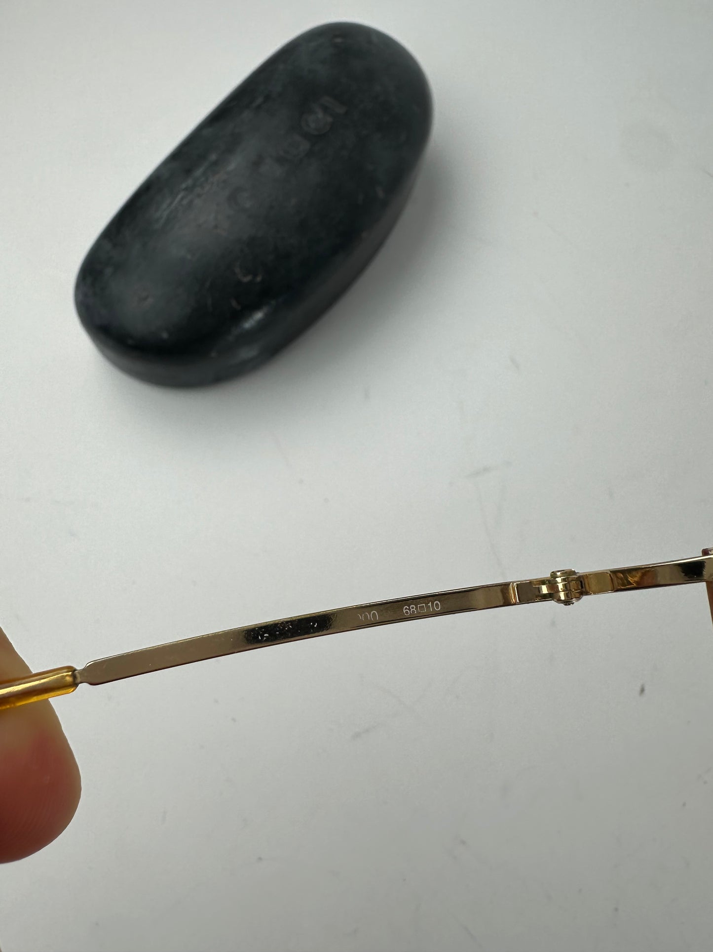 Vintage Gucci Rimless Sunglasses Gold Yellow