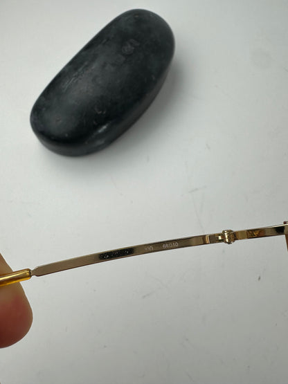 Vintage Gucci Rimless Sunglasses Gold Yellow