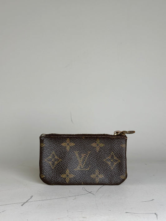 Vintage Louis Vuitton Monogram Canvas Coin Purse Brown Gold