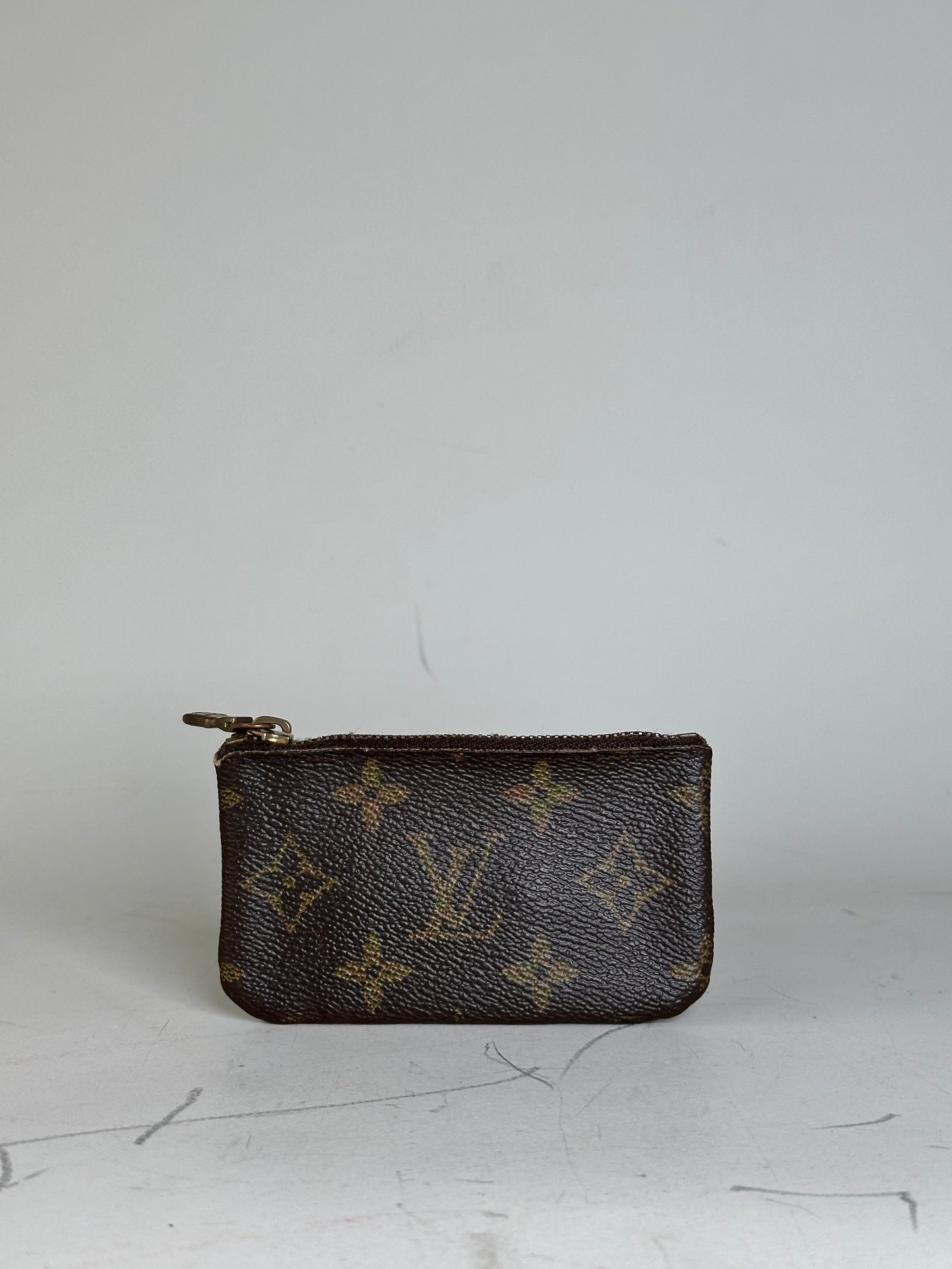 Vintage Louis Vuitton Monogram Canvas Coin Purse Brown Gold
