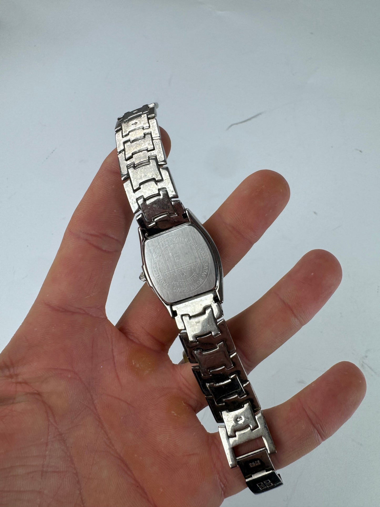 Vintage Givenchy Quartz Watch Silver Navy