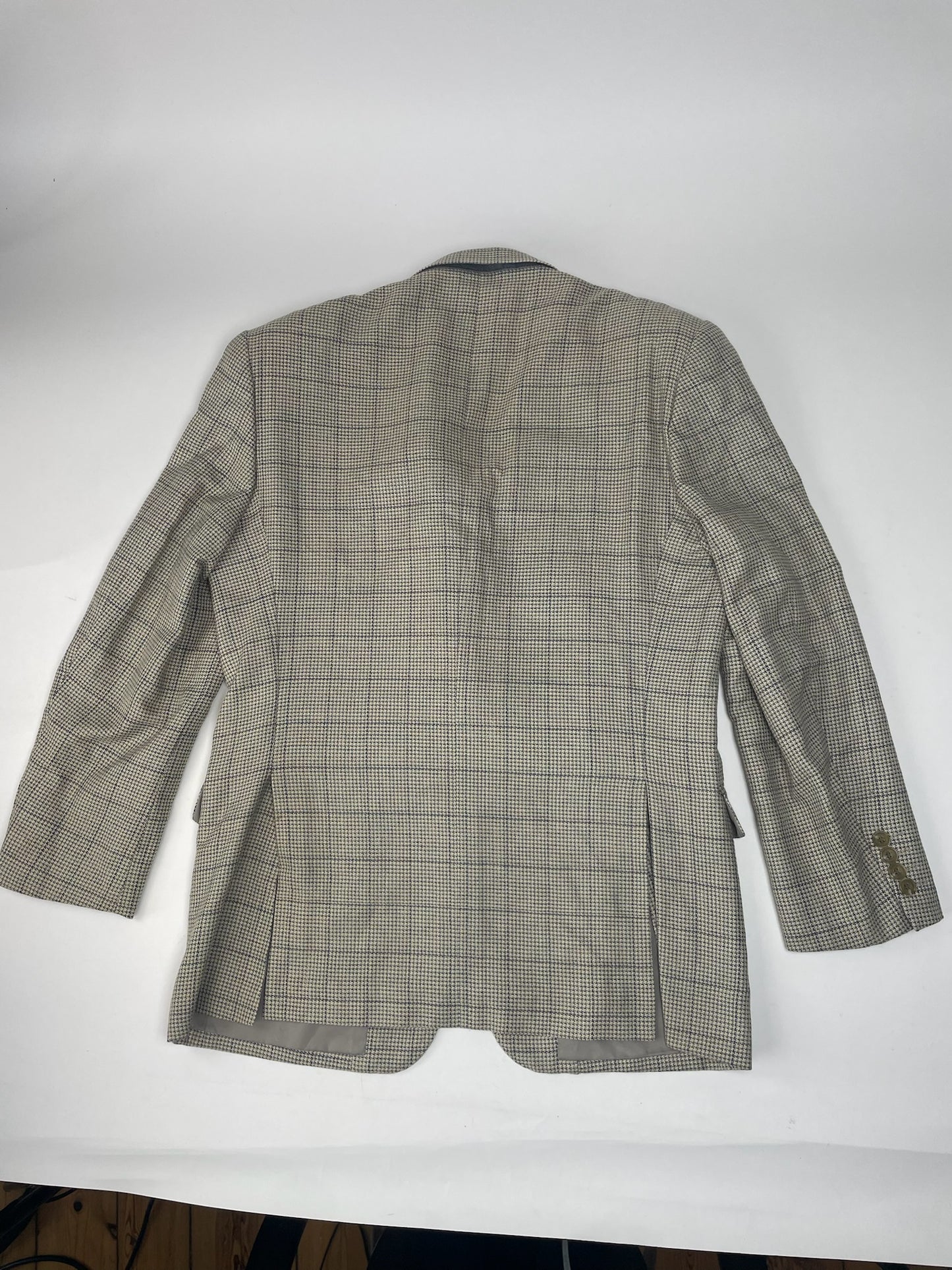 Vintage Dior Checked Trenchcoat / Blazer black grey