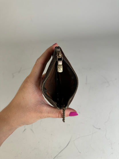 Vintage Louis Vuitton Monogram Canvas Coin Purse Brown Gold