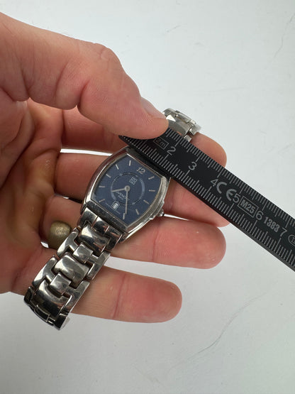 Vintage Givenchy Quartz Watch Silver Navy