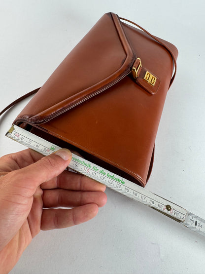 Sac vintage Givenchy 4G en cuir orange marron