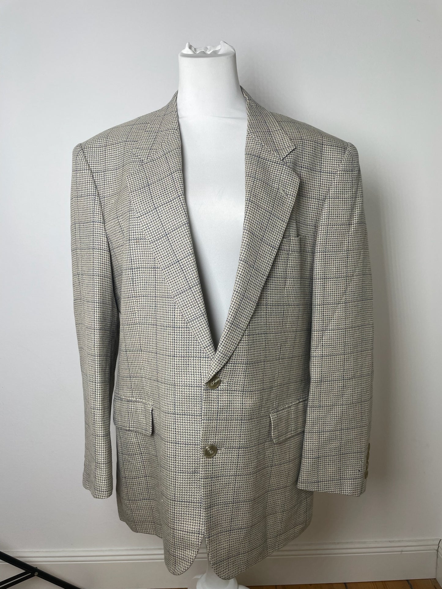 Vintage Dior Checked Trenchcoat / Blazer black grey