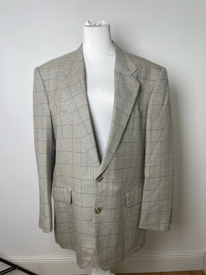 Vintage Dior Checked Trenchcoat / Blazer black grey