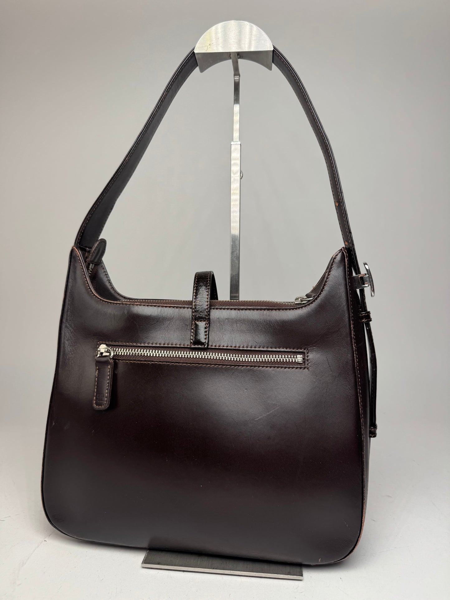 Vintage Courreges Leather Handbag Brown