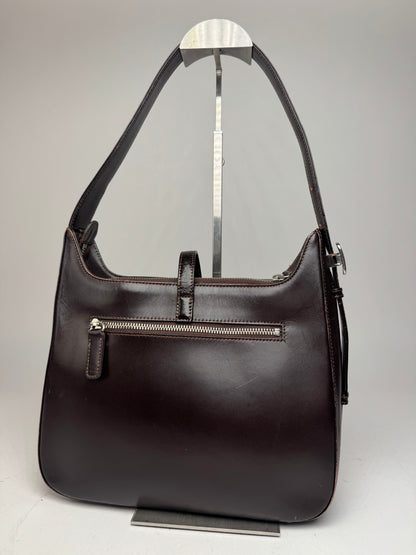 Vintage Courreges Leather Handbag Brown