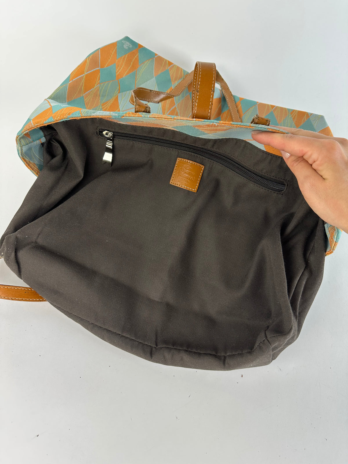 Vintage Vivienne Westwood Argyle Print Tote Early 2000s Multicolor