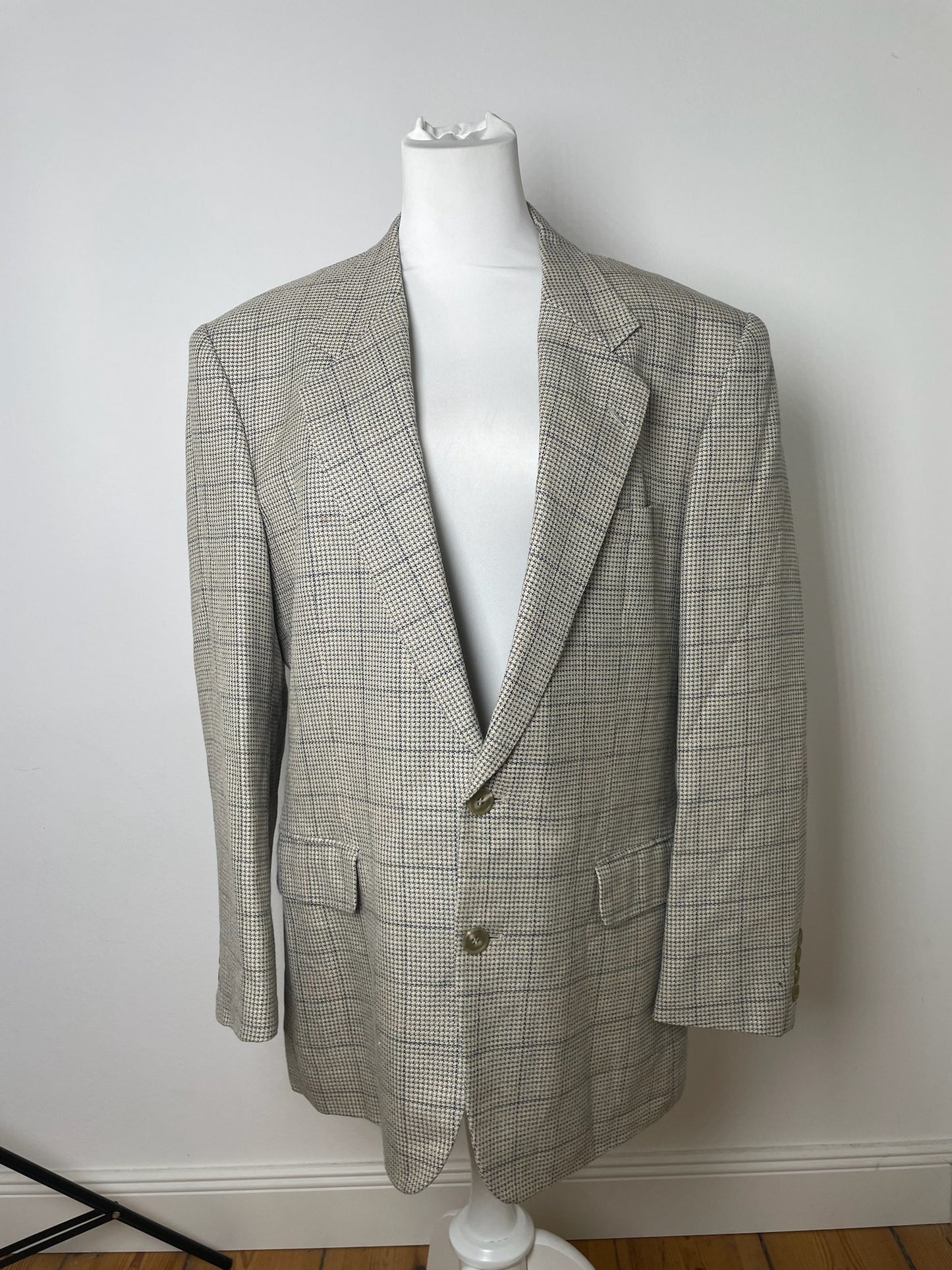 Vintage Dior Checked Trenchcoat / Blazer black grey