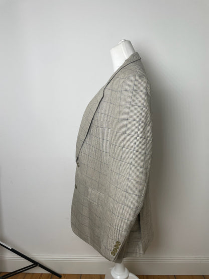 Vintage Dior Checked Trenchcoat / Blazer black grey