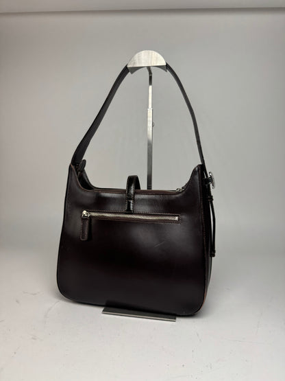 Vintage Courreges Leather Handbag Brown
