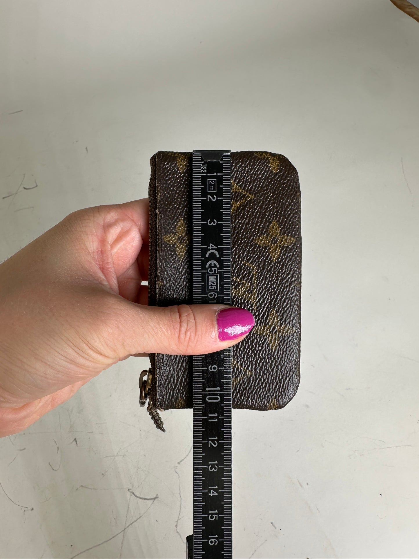 Vintage Louis Vuitton Monogram Canvas Coin Purse Brown Gold