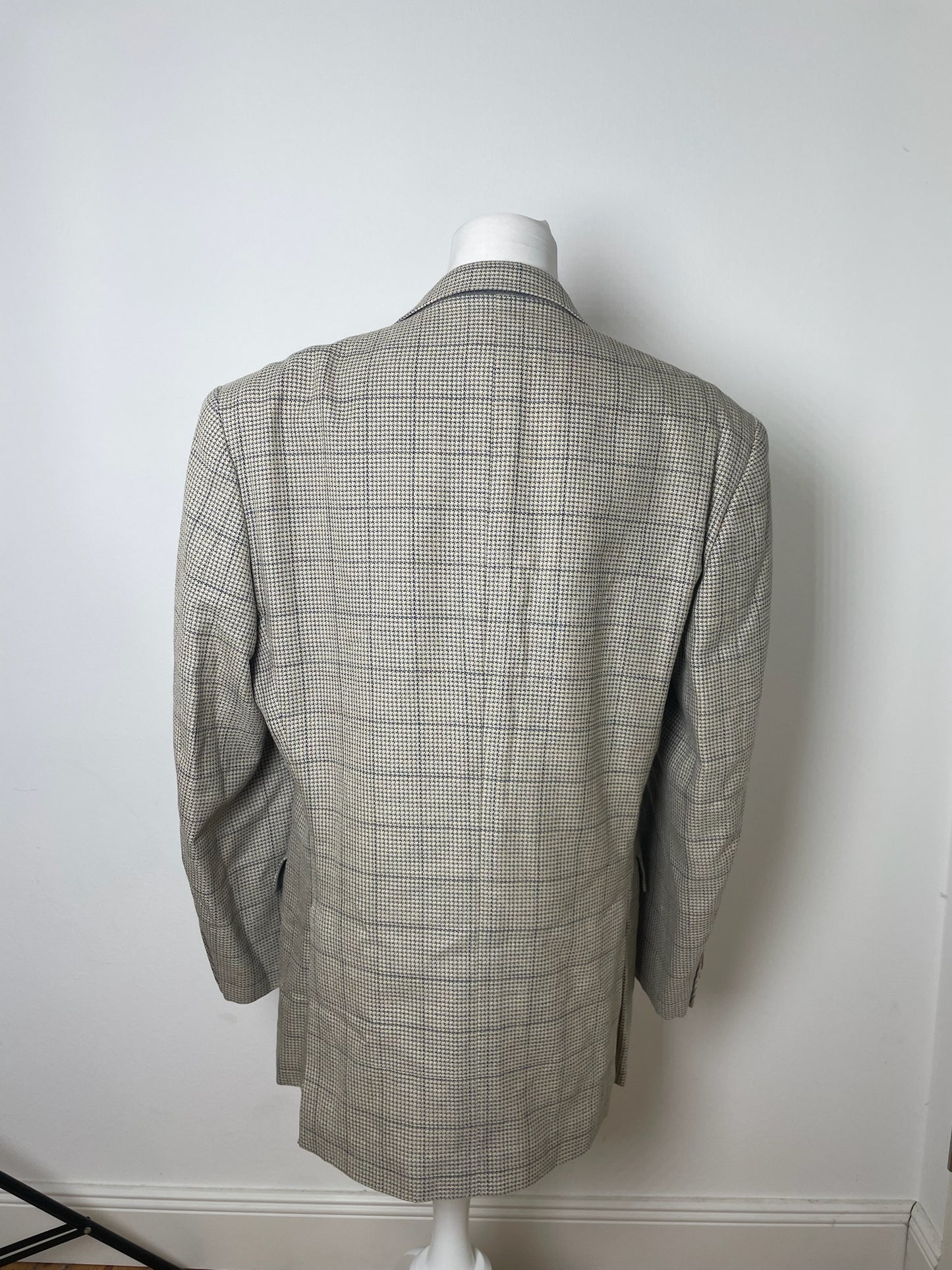Vintage Dior Checked Trenchcoat / Blazer black grey
