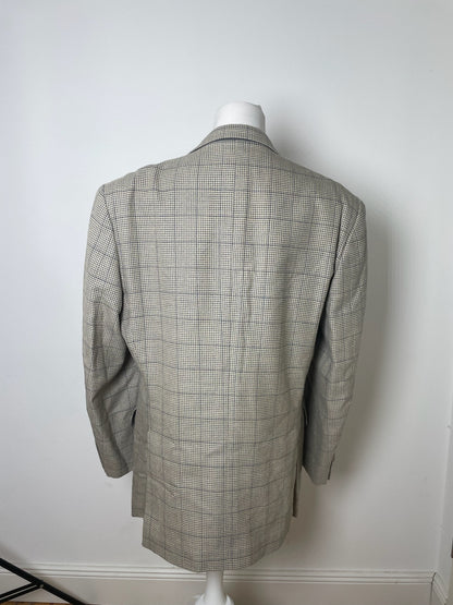 Vintage Dior Checked Trenchcoat / Blazer black grey