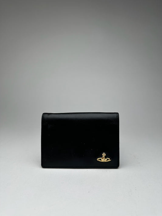 Vintage Vivienne Westwood Leather Card Holder Black