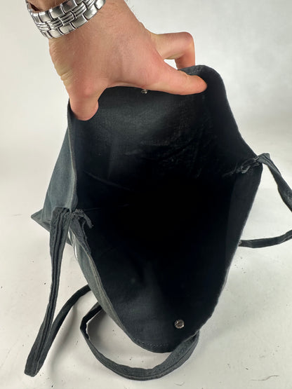 Vintage Comme Des Garçons Canvas Shoulder Bag Black White