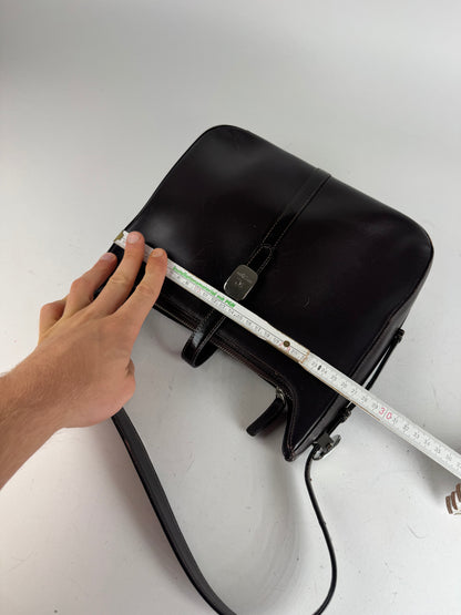 Vintage Courreges Leather Handbag Brown