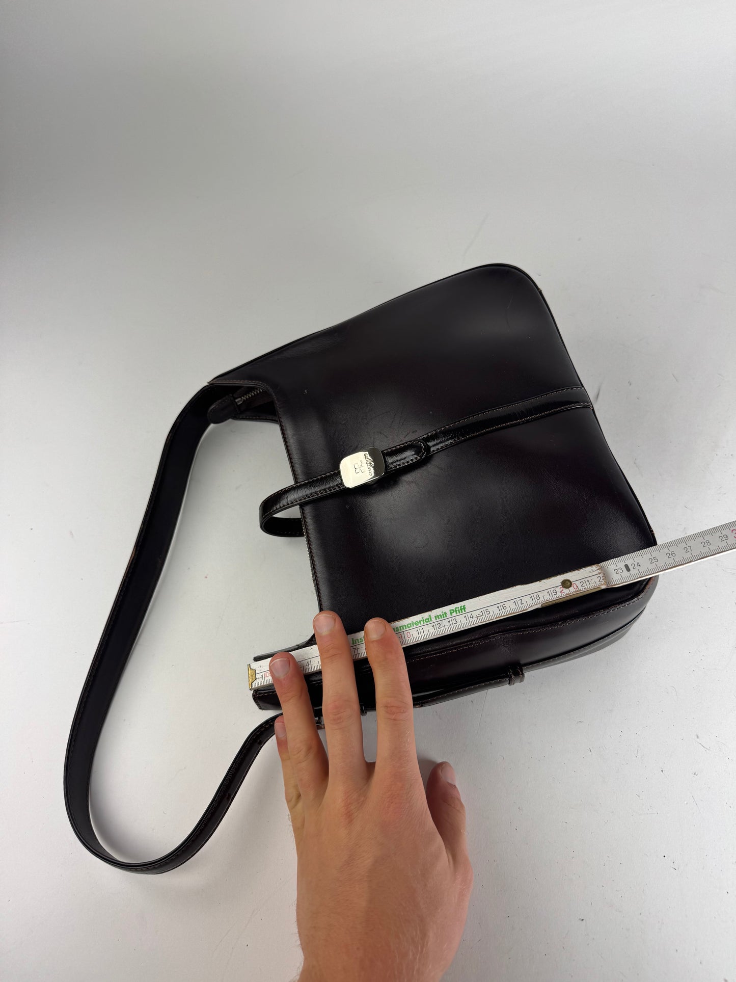 Vintage Courreges Leather Handbag Brown