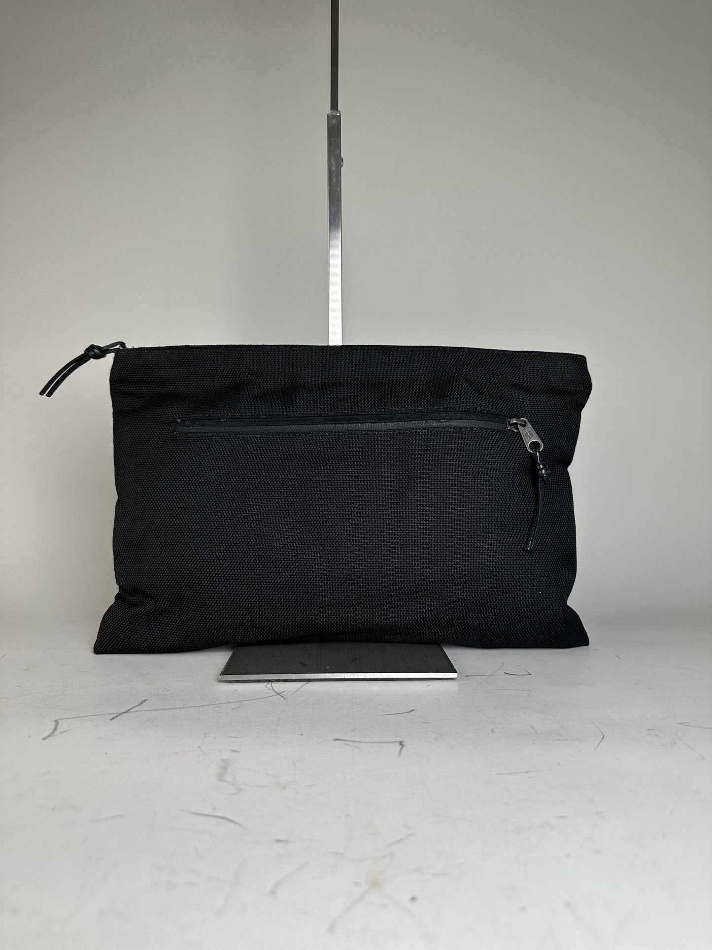 Vintage Balenciaga Technical Fabric Cosmetic Pouch Black Silver